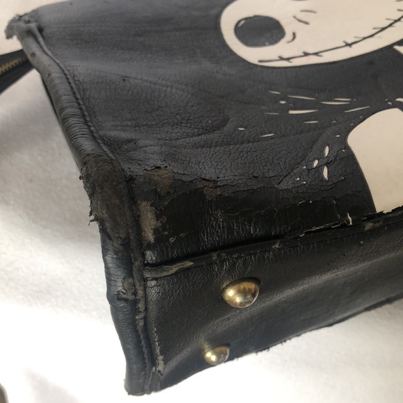 LOUNGEFLY DISNEY A Nightmare Before Christmas black Jack Skellington tote. - Picture 9 of 16